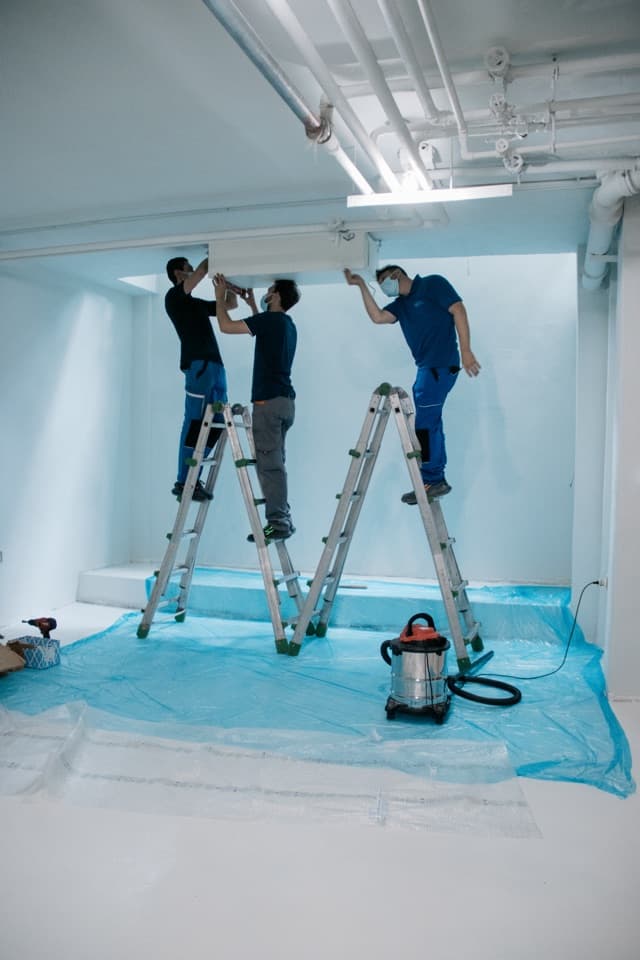 Ristrutturazione loft seminterrato con Helty Flow M150 Ristrutturazione loft seminterrato con Helty Flow M150